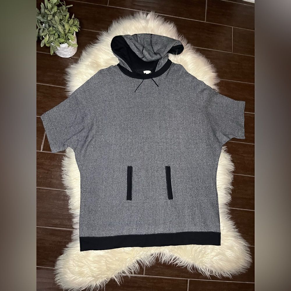 Soma black/grey oversized knit dolman sleeved hoodie sz L/XL